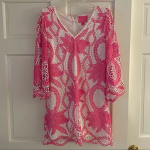 Lilly Pulitzer crochet dress/romper - size 10